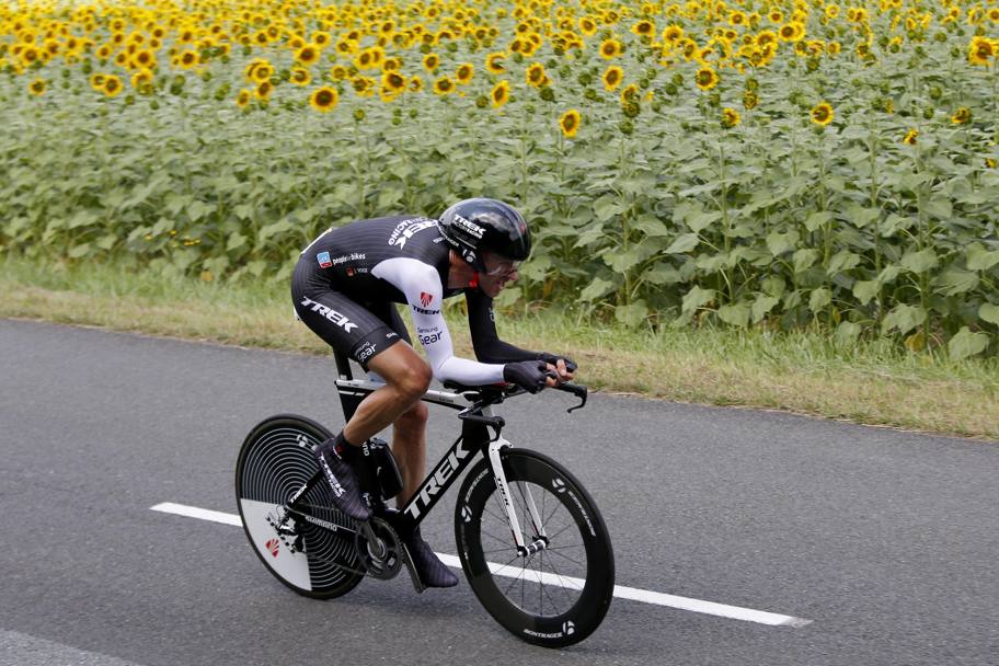 Jens Voigt all&#39;ultima crono al Tour de France. In carriera ha partecipato 17 volte alla Boucle. A fine stagione lascer l&#39;agonismo. Epa